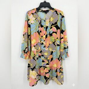 Who What Wear Floral Multicolor Dress